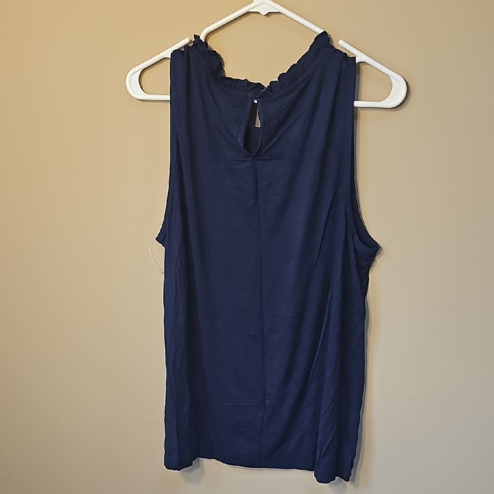 Disney Wish Navy Inaugural Top with Gold Accents Sleeveless Lightweight - Picture 4 of 5